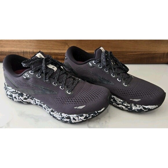 Brooks Ghost 15 Womans 9 Black, Grey, Camo Running, Jogging, Walking Shoes - Picture 2 of 6